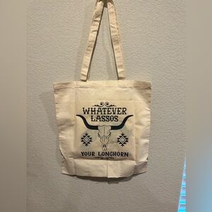 Custom funny cowboy tote